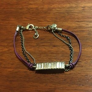 Chloe and Isabel leather and baguette bracelet